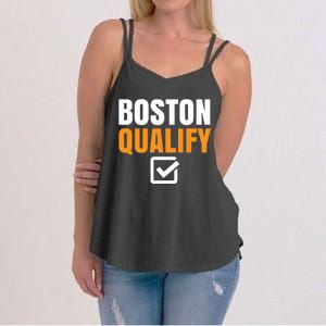 Boston Qualify Qualifier Marathon Runner Qualified T Women's Strappy Tank