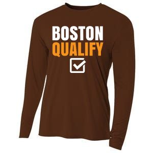 Boston Qualify Qualifier Marathon Runner Qualified T Cooling Performance Long Sleeve Crew