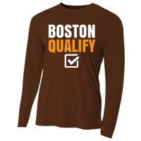 Boston Qualify Qualifier Marathon Runner Qualified T Cooling Performance Long Sleeve Crew