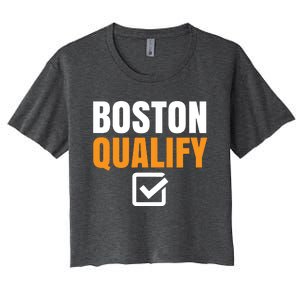 Boston Qualify Qualifier Marathon Runner Qualified T Women's Crop Top Tee