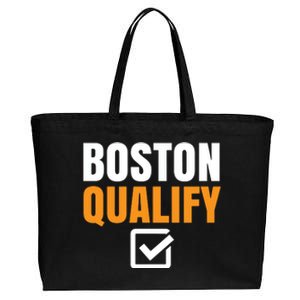 Boston Qualify Qualifier Marathon Runner Qualified T Cotton Canvas Jumbo Tote