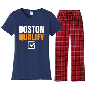 Boston Qualify Qualifier Marathon Runner Qualified T Women's Flannel Pajama Set