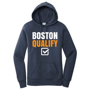 Boston Qualify Qualifier Marathon Runner Qualified T Women's Pullover Hoodie