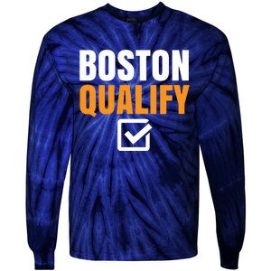 Boston Qualify Qualifier Marathon Runner Qualified T Tie-Dye Long Sleeve Shirt