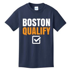 Boston Qualify Qualifier Marathon Runner Qualified T Kids T-Shirt