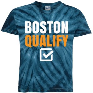 Boston Qualify Qualifier Marathon Runner Qualified T Kids Tie-Dye T-Shirt