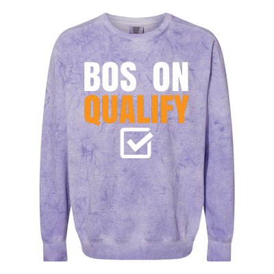 Boston Qualify Qualifier Marathon Runner Qualified Colorblast Crewneck Sweatshirt