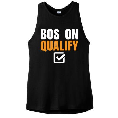 Boston Qualify Qualifier Marathon Runner Qualified Ladies PosiCharge Tri-Blend Wicking Tank