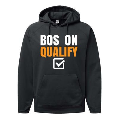 Boston Qualify Qualifier Marathon Runner Qualified Performance Fleece Hoodie