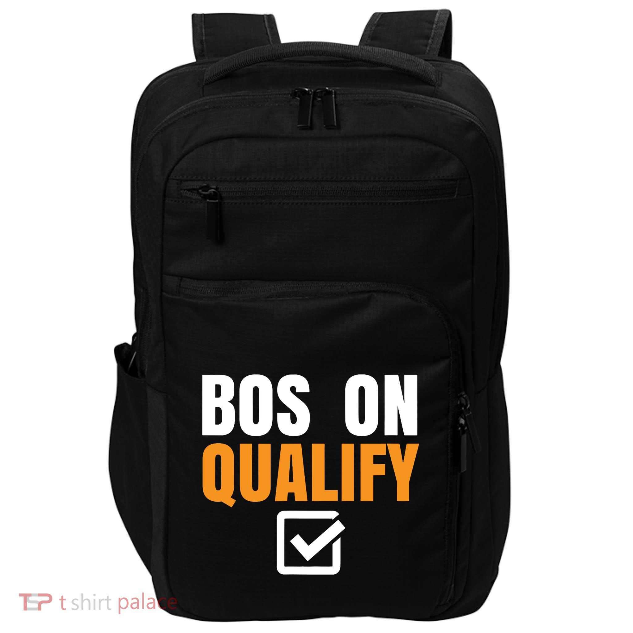 Boston Qualify Qualifier Marathon Runner Qualified Impact Tech Backpack