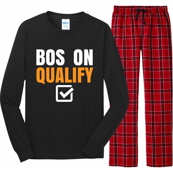 Boston Qualify Qualifier Marathon Runner Qualified Long Sleeve Pajama Set