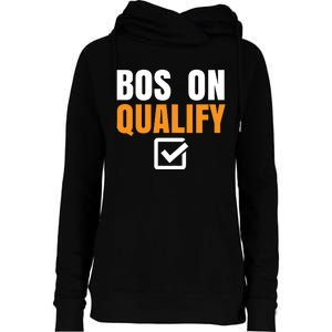 Boston Qualify Qualifier Marathon Runner Qualified Womens Funnel Neck Pullover Hood