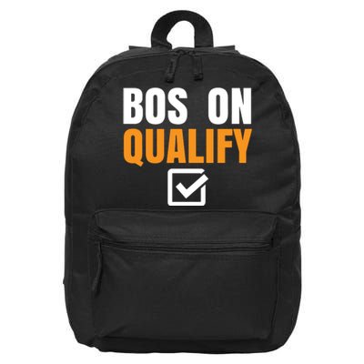 Boston Qualify Qualifier Marathon Runner Qualified 16 in Basic Backpack