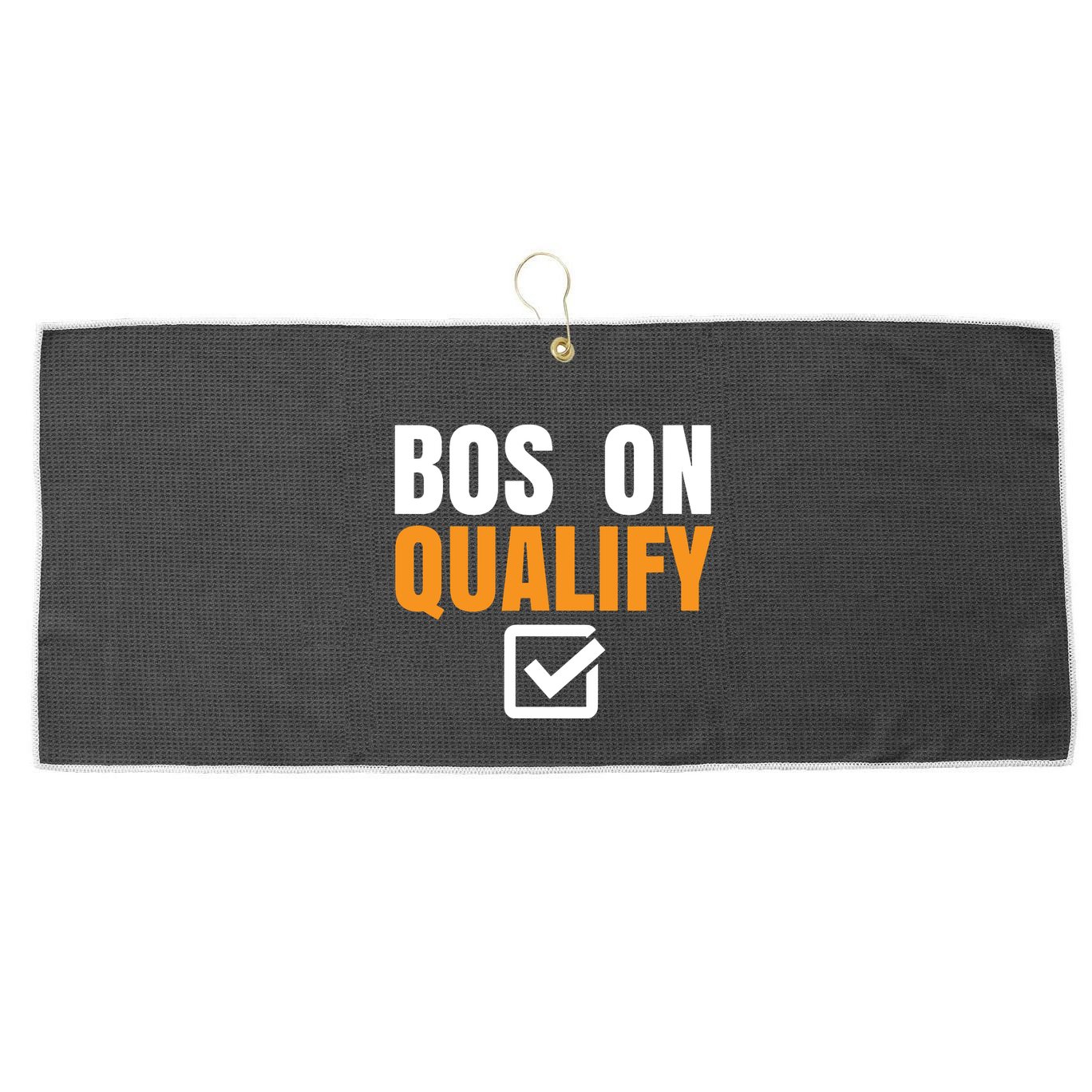 Boston Qualify Qualifier Marathon Runner Qualified Large Microfiber Waffle Golf Towel