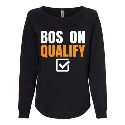 Boston Qualify Qualifier Marathon Runner Qualified Womens California Wash Sweatshirt