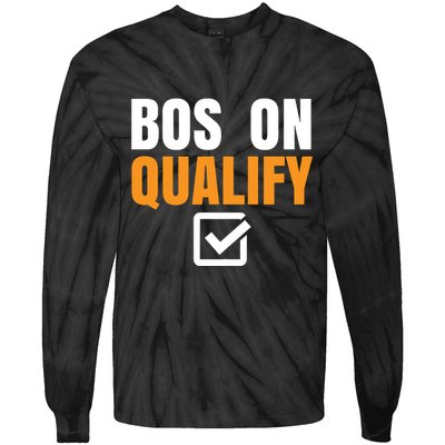 Boston Qualify Qualifier Marathon Runner Qualified Tie-Dye Long Sleeve Shirt
