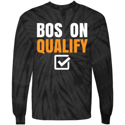 Boston Qualify Qualifier Marathon Runner Qualified Tie-Dye Long Sleeve Shirt