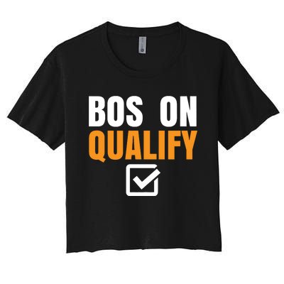 Boston Qualify Qualifier Marathon Runner Qualified Women's Crop Top Tee