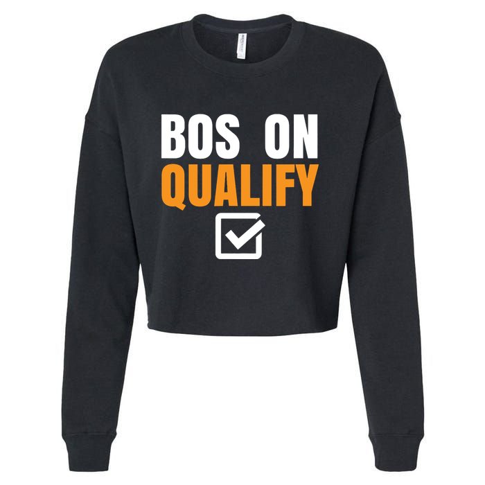 Boston Qualify Qualifier Marathon Runner Qualified Cropped Pullover Crew