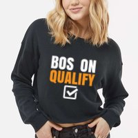 Boston Qualify Qualifier Marathon Runner Qualified Cropped Pullover Crew