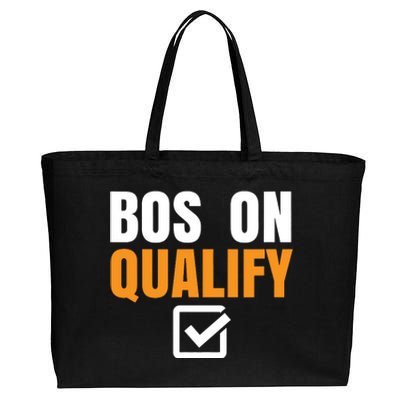 Boston Qualify Qualifier Marathon Runner Qualified Cotton Canvas Jumbo Tote