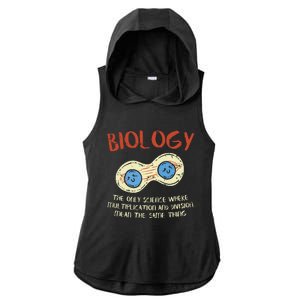 Biology Quote Study Organism Genetics Science Microbiologist Ladies PosiCharge Tri-Blend Wicking Draft Hoodie Tank