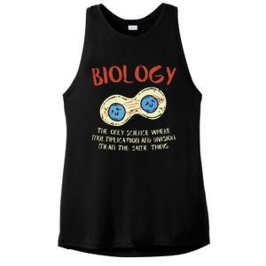 Biology Quote Study Organism Genetics Science Microbiologist Ladies PosiCharge Tri-Blend Wicking Tank