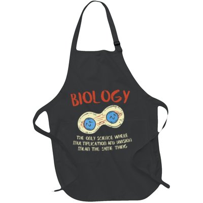 Biology Quote Study Organism Genetics Science Microbiologist Full-Length Apron With Pockets