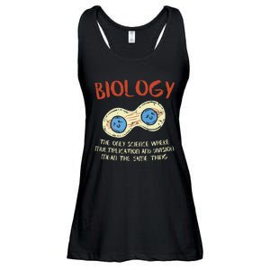 Biology Quote Study Organism Genetics Science Microbiologist Ladies Essential Flowy Tank