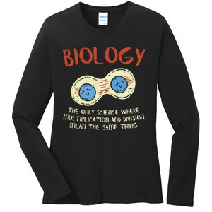 Biology Quote Study Organism Genetics Science Microbiologist Ladies Long Sleeve Shirt