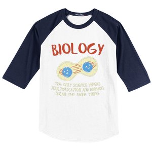 Biology Quote Study Organism Genetics Science Microbiologist Baseball Sleeve Shirt