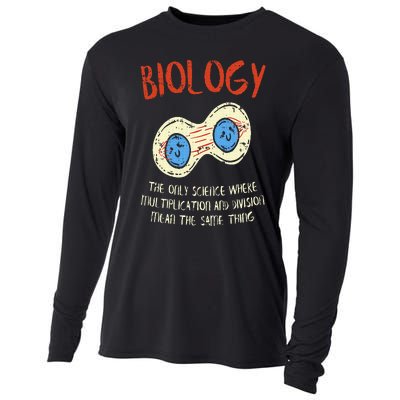 Biology Quote Study Organism Genetics Science Microbiologist Cooling Performance Long Sleeve Crew