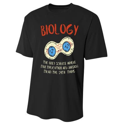 Biology Quote Study Organism Genetics Science Microbiologist Performance Sprint T-Shirt