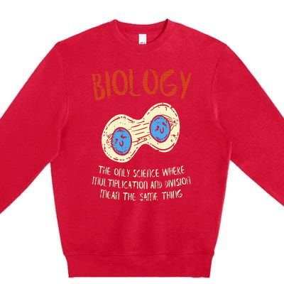 Biology Quote Study Organism Genetics Science Microbiologist Premium Crewneck Sweatshirt