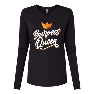 Burpees Queen Sport Workout Fitness Training Burpee Fan Great Gift Womens Cotton Relaxed Long Sleeve T-Shirt