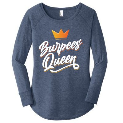 Burpees Queen Sport Workout Fitness Training Burpee Fan Great Gift Women's Perfect Tri Tunic Long Sleeve Shirt