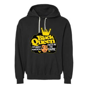 Black Queen The Most Powerful Piece In The Game African Afro Garment-Dyed Fleece Hoodie