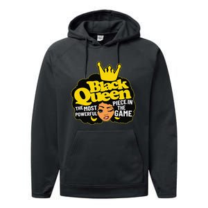 Black Queen The Most Powerful Piece In The Game African Afro Performance Fleece Hoodie