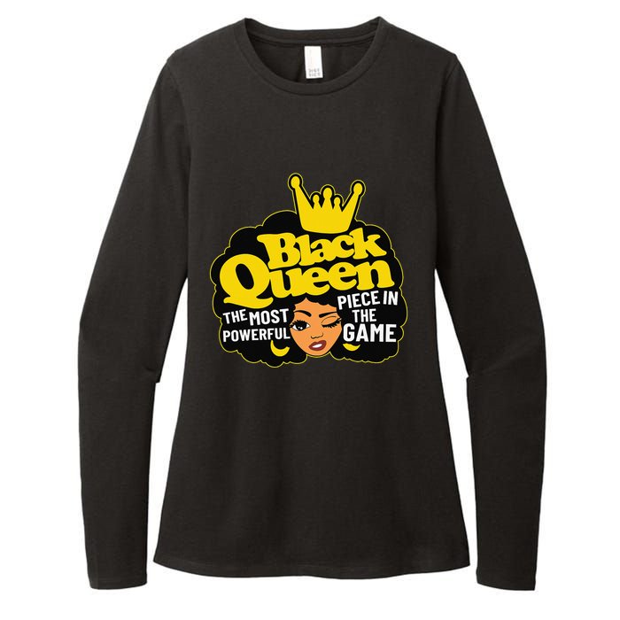 Black Queen The Most Powerful Piece In The Game African Afro Womens CVC Long Sleeve Shirt