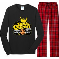 Black Queen The Most Powerful Piece In The Game African Afro Long Sleeve Pajama Set