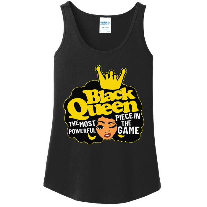 Black Queen The Most Powerful Piece In The Game African Afro Ladies Essential Tank