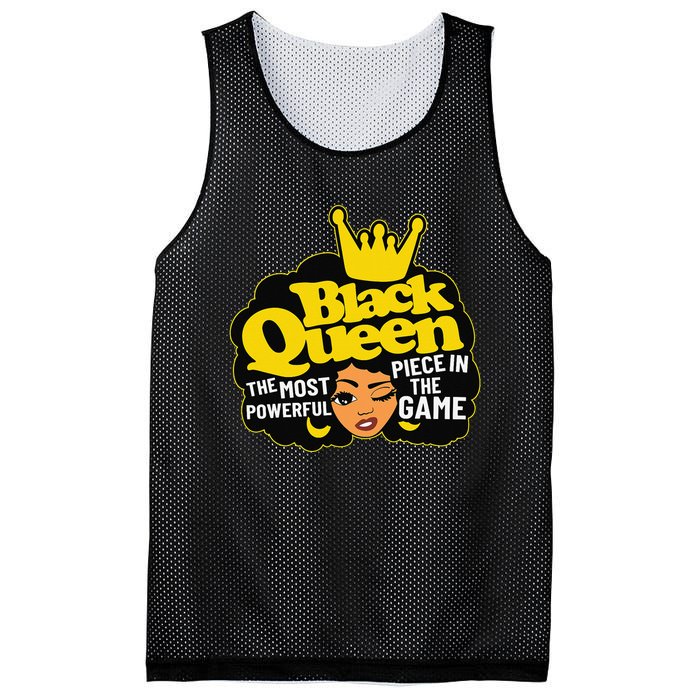 Black Queen The Most Powerful Piece In The Game African Afro Mesh Reversible Basketball Jersey Tank