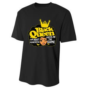 Black Queen The Most Powerful Piece In The Game African Afro Performance Sprint T-Shirt