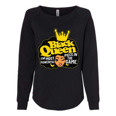 Black Queen The Most Powerful Piece In The Game African Afro Womens California Wash Sweatshirt