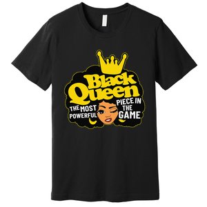 Black Queen The Most Powerful Piece In The Game African Afro Premium T-Shirt