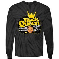 Black Queen The Most Powerful Piece In The Game African Afro Tie-Dye Long Sleeve Shirt