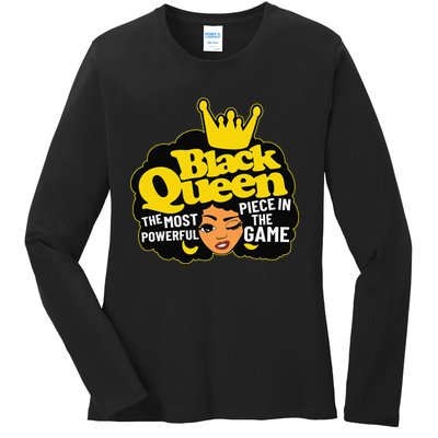 Black Queen The Most Powerful Piece In The Game African Afro Ladies Long Sleeve Shirt