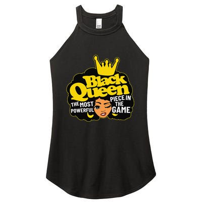 Black Queen The Most Powerful Piece In The Game African Afro Women’s Perfect Tri Rocker Tank