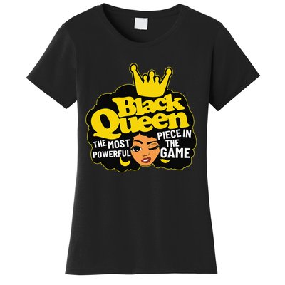 Black Queen The Most Powerful Piece In The Game African Afro Women's T-Shirt