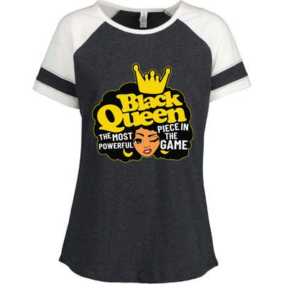 Black Queen The Most Powerful Piece In The Game African Afro Enza Ladies Jersey Colorblock Tee